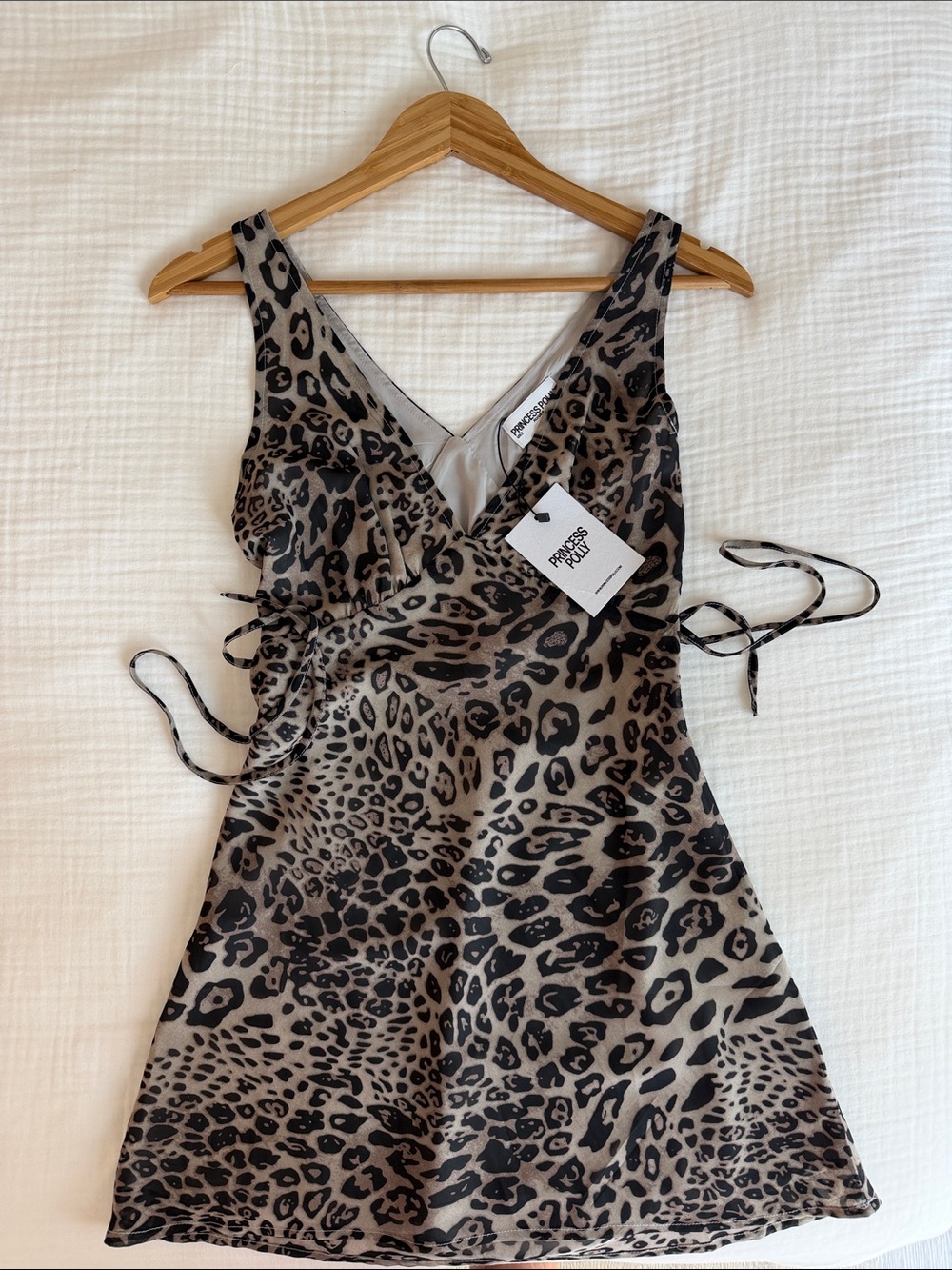 Princess Polly Leopard Print Mini Dress - Tan and Black